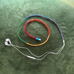 Colorful Braided Earbuds with Microphone
